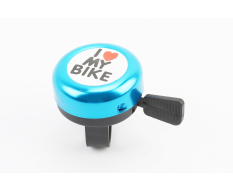 Звонок механический "I love my Bike", синий