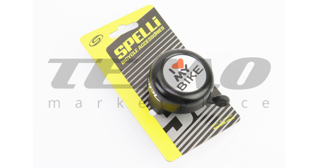 Звонок механический &quot;I love my Bike&quot;, чёрный SBL-610 - фото 1