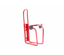 Фляготримач алюмінієвий з пластмасовими вставками, кріпл. на раму, червоний