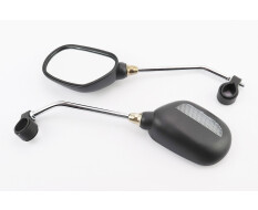 Зеркало левое+правое овальные, чёрные JY-102