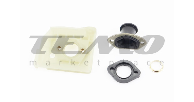 Патрубок карбюратора + перехідник + пластина + кільце к-кт 4500/5200 - фото 2