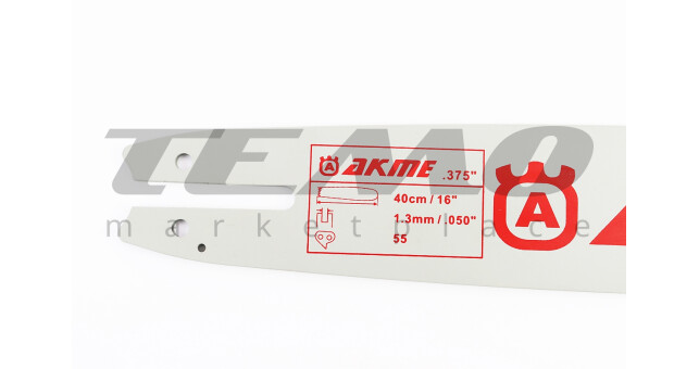 Шина для бензопилы AKME 16" 1.3 мм 3/8" 55 звеньев L-44 см - фото 3