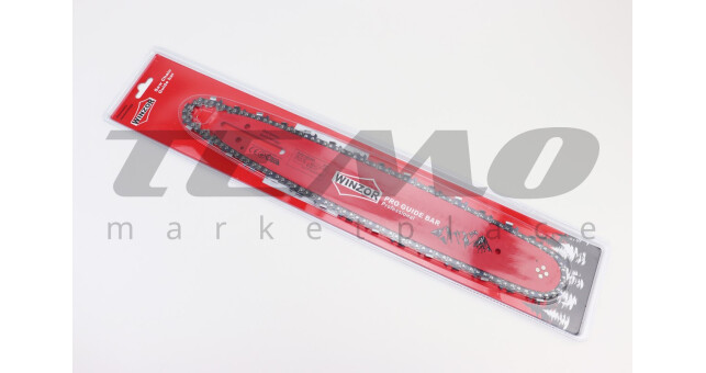 Шина для бензопили WINZOR 15" 1.3 мм 325 64 ланки L-45 см + ланцюг 325 1.3 мм 64 ланки квадратний зуб на блістері PRO SERIA - фото 1