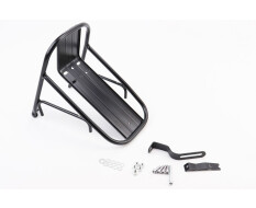 Багажник 24-29" передний алюминий, цельносварной, крепл. под V-brake тормоз, чёрный HS-028