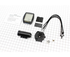 Велокомп'ютер 11-функцій, бездротовий, чорний AS-4000 (без батарейок)