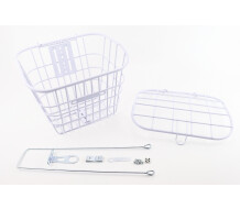 Кошик багажний передній 26" з кришкою, білий YZ-061 (можливі подряпини, сколи, дефекти фарбування)