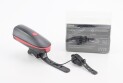Ліхтар передній 1 діод+дзвінок 4 мелодії, Li-ion 3.7V 1200mAh зарядка від USB, вологозахисний, чорно-червоний FY-058/7588 - фото 2