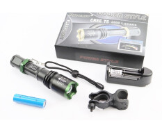 Ліхтар передній 1 діод 2800 lumen алюмінієвий, Li-ion 3.7V 3800mAh з зарядкою, вологозахисний, чорний BL-1820