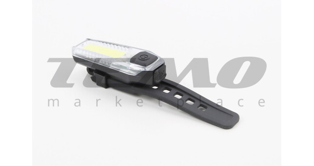 Ліхтар передній 12 діодів 120 lumen, Li-ion 3.7V 300mAh зарядка від USB, вологозахисний, ZH1608 - фото 2