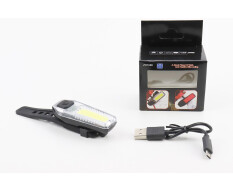 Ліхтар передній 12 діодів 120 lumen, Li-ion 3.7V 300mAh зарядка від USB, вологозахисний, ZH1608