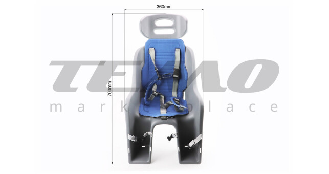 Сидіння для перевезення дітей пластмасове заднє, кріпл. швидкознімне, триточковий ремінь безпеки, SBC-137 - фото 4