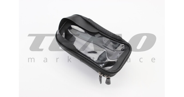 Сумка на раму (жёсткий чехол) с водонепроницаемым отделением для смартфона 175х90х60 мм, солнцезащитный козырёк, крепл. на липучке, влагозащитная - фото 1