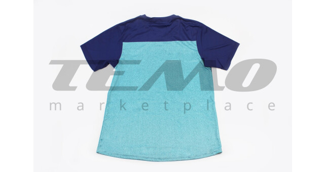 Футболка (Джерси) мужская L-(Polyester 80%/Spandex 20%), короткие рукава, свободный крой, сине-бирюзовая, не оригинал - фото 2