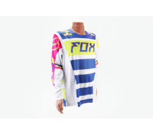 Футболка (Джерсі) чоловіча L-(Polyester 100%), довгі рукави, вільний крій, біло-синьо-салатова, не оригінал
