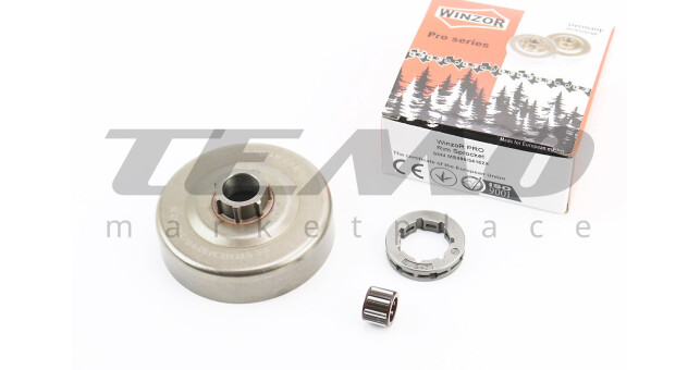 Тарелка сцепления + звезда 3 8-7 MS-290 310 311 390 391 + подшипник, "PRO SERIA" - фото 1