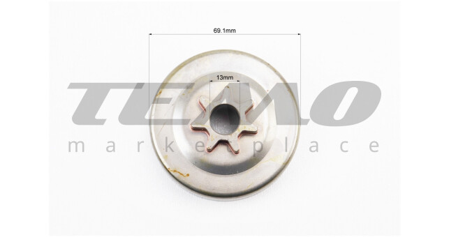 Тарілка зчеплення "зірка" 325-7 MS-170 171 180 181 190T 191T 210 211 230 250 + підшипник - фото 3