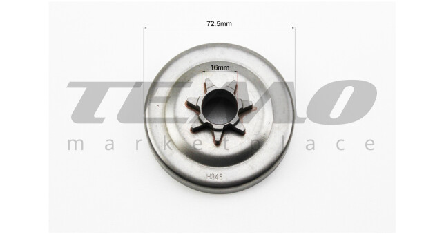Тарілка зчеплення "зірка" 325-7 Husqvarna-340 345 350 351 353 357 359 445 450 560 + підшипник - фото 3