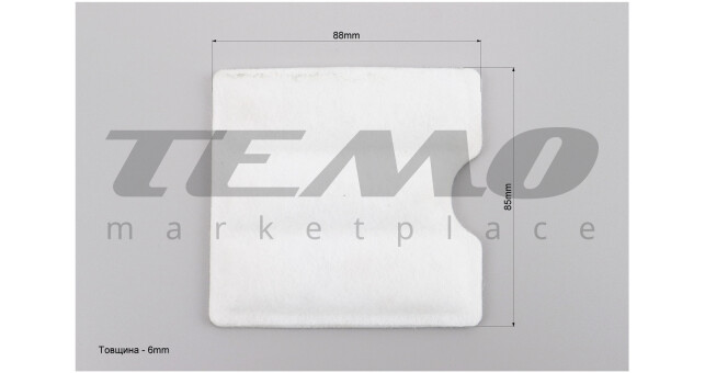 Фільтр повітряний - елемент квадратний, повсть - фото 2