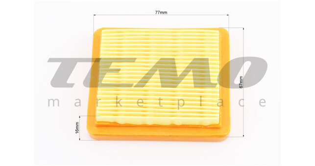 Фильтр воздушный - элемент (77x67x16 мм) - фото 3