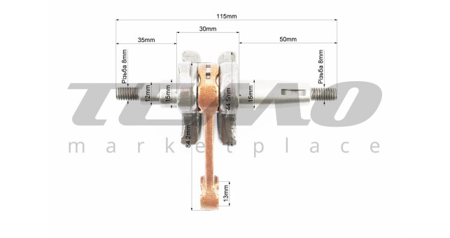 Колінвал 1E40F шатун - жовтий - фото 2