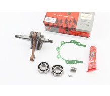 Колінвал 1E40F шатун - жовтий, +підшипник+підшипник 6202-2шт +прокладка+герметик+шпонка, металева коробка