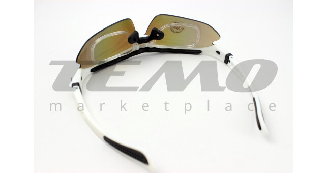 Очки с набором для ухода, сменные линзы 5шт, в жёстком чехле, белые не оригинал - фото 3