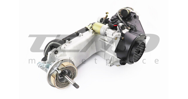 Двигатель скутерный в сборе 150куб (длинный вариатор, длинный вал) + карбюратор - фото 3