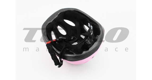 Шолом велосипедний підлітковий, 12 вент. отворів, рожевий "КАМУФЛЯЖ" AV-021 - фото 3