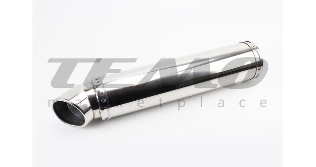 Глушитель Viper прямоточный без колена 420x100 мм Tuning хром - фото 1