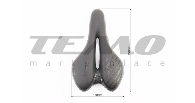 Сиденье MTB 270x160 мм, чёрное "GEL" - фото 3