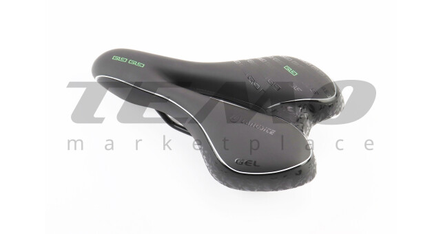 Сиденье MTB 270x160 мм, чёрно-бело-зелёное &quot;GEL&quot; - фото 1