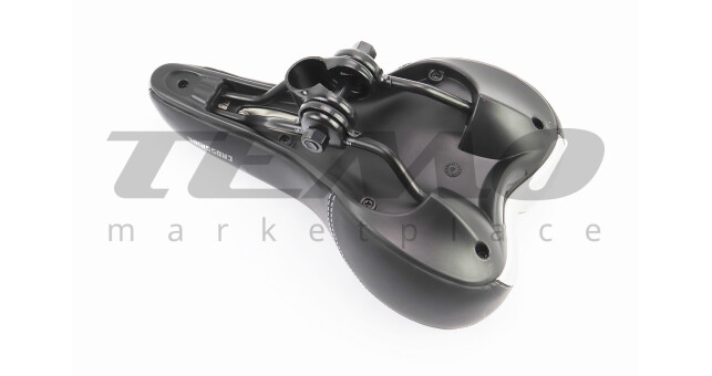 Сиденье MTB 265x160 мм с гелевыми вставками, чёрно-серое CROSSRIDE BSK-N31 - фото 2