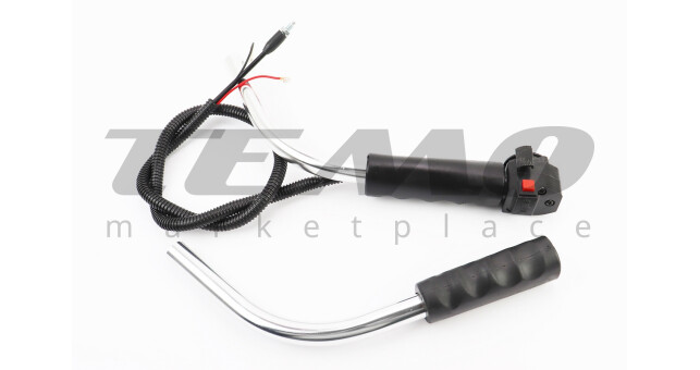 Ручка газа + трос Тип 4, (курок "рычаг", с трубой) + ручка левая к-кт - фото 1