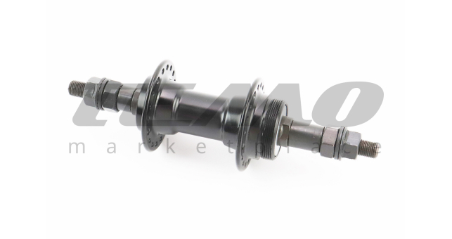 Втулка задняя MTB алюминиевая 14Gx36H под вольнобег, V-brake, крепл. гайка, чёрная FB-A201 - фото 1