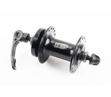 Втулка передня MTB алюмінієва 14Gx36H, Disk-brake, 2 пром-підшипники 6200 2RS, кріпл. ексцентрик, чорна FB-A208