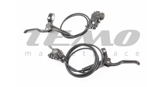 Тормоз Disk-brake гидравлический передний 800 мм (F180 мм)+задний 1450 мм (без адаптера), чёрный BR-MT200 - фото 2