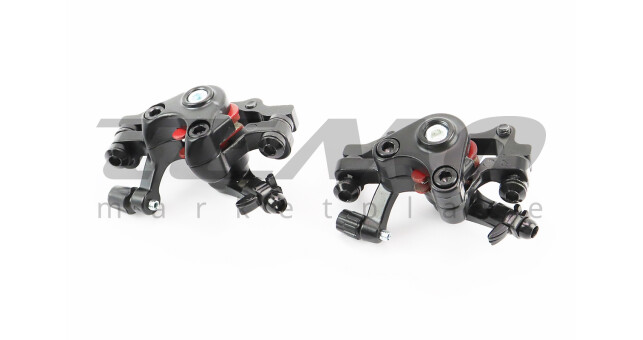 Тормозные суппорта передний (F160/R140 мм)+задний (F180/R160 мм), чёрный BOLI - фото 2