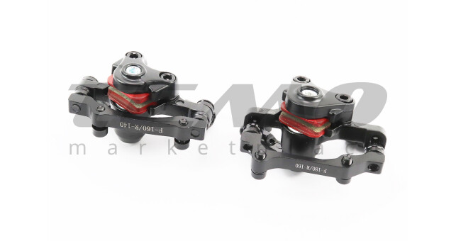 Тормозные суппорта передний (F160/R140 мм)+задний (F180/R160 мм), чёрный BOLI - фото 3