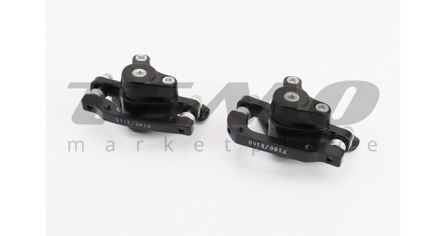 Тормоз Disk-brake передний (F160/R140 мм)+задний (F180/R160 мм), диски 160 мм, крепл. 6 болтов, чёрный DX-2012, тип 1 - фото 2