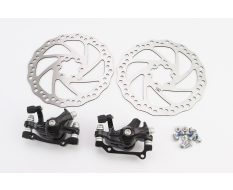 Тормоз Disk-brake передний (F160/R140 мм)+задний (F180/R160 мм), диски 160 мм, крепл. 6 болтов, чёрный DX-2007