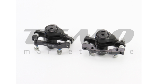 Тормоз Disk-brake передний (F160/R140 мм)+задний (F180/R160 мм), диски 160 мм, крепл. 6 болтов, чёрный DX-2018 - фото 2