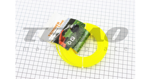 Леска d-2,4mm, 15м "звезда" (разные цвета) - фото 2