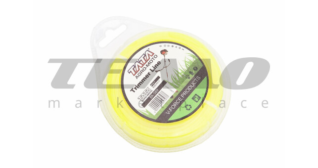 Леска d-2,4mm, 15м "звезда" (разные цвета) - фото 1