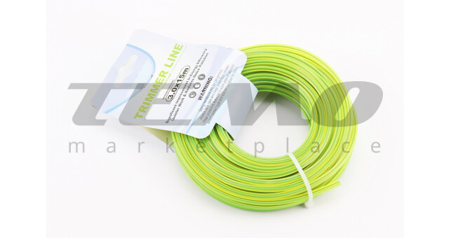 Леска d-3,0mm, 15м "квадрат", двухкомпонентная - фото 1