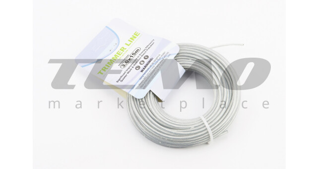 Леска d-3,0mm, 15м "круг", с металлической жилой - фото 1