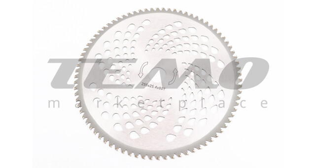 Нож 80Тх255 мм победитовые зубья - фото 1